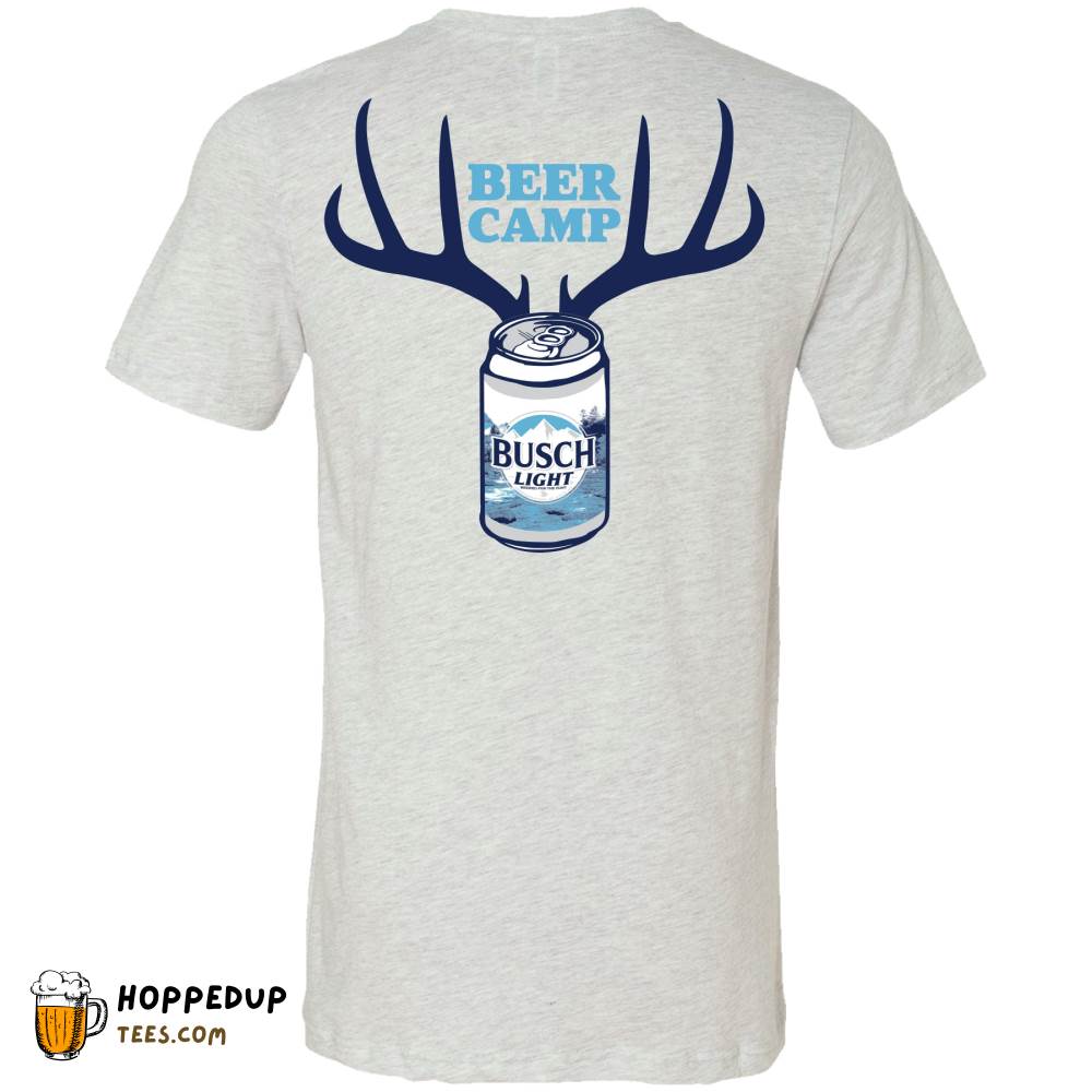 Busch Light Beer Hunting Beer Camp Ash Tee HU