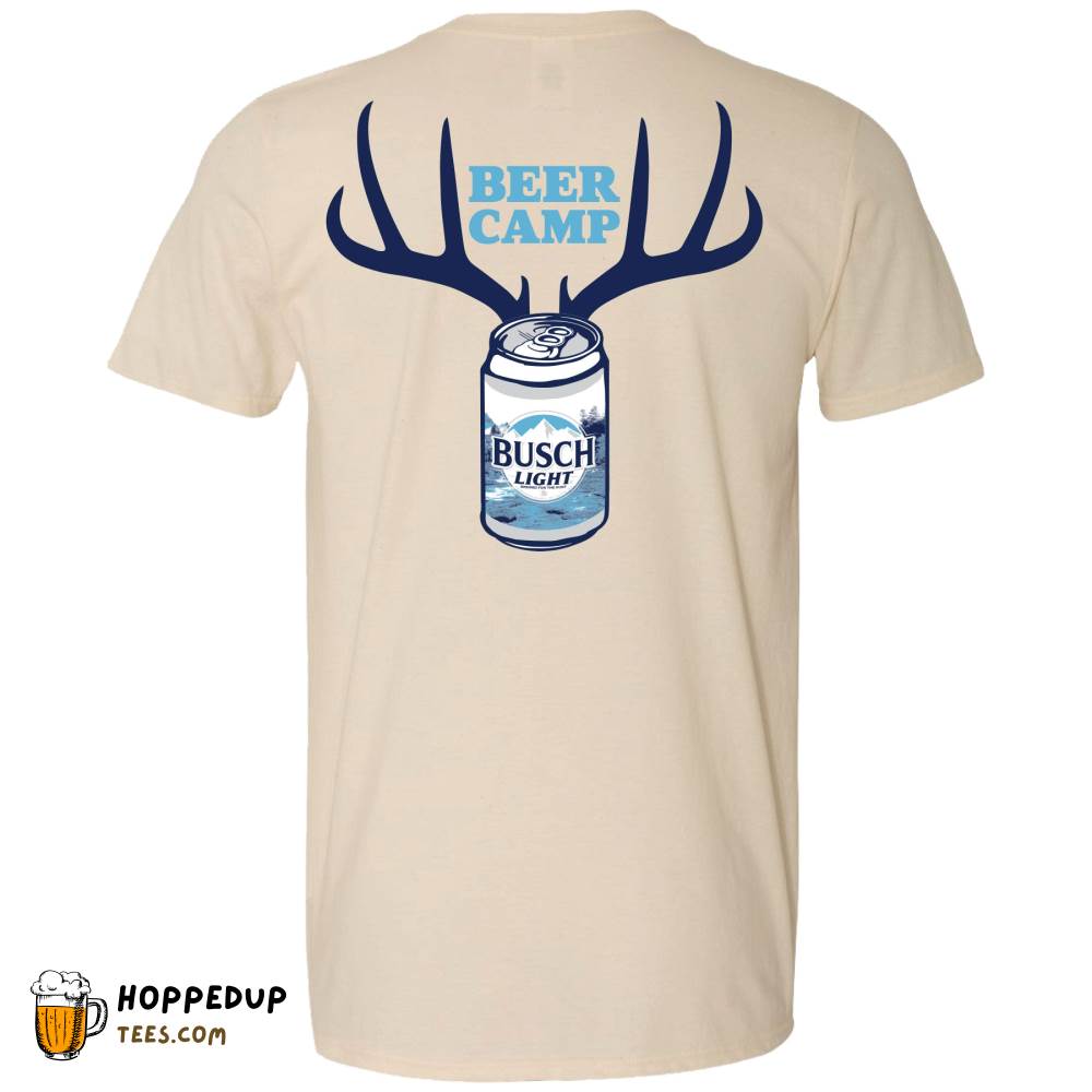 Busch Light Beer Hunting Beer Camp Natural T-Shirt HU