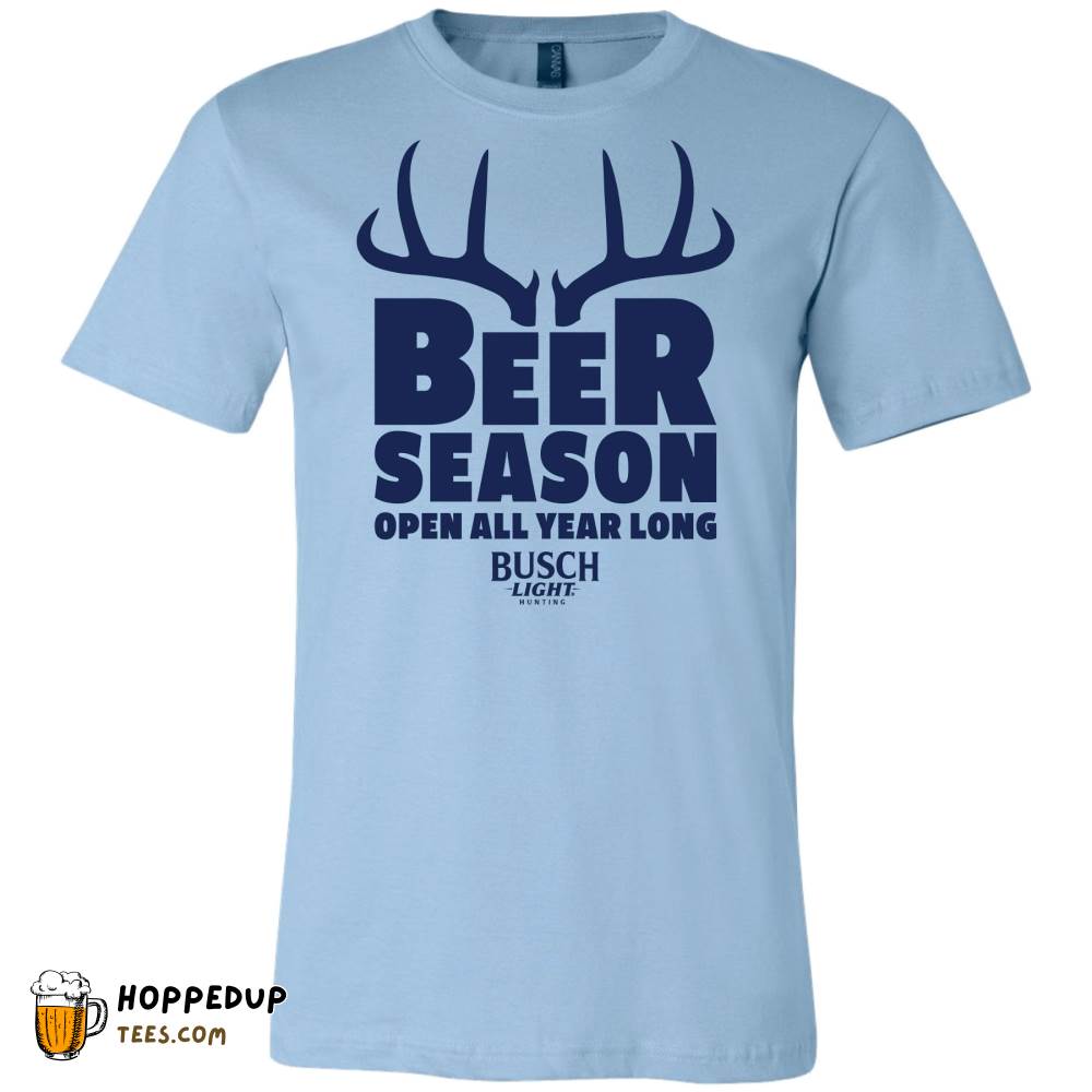 Busch Light Beer Hunting Beer Season Light Blue Tee HU