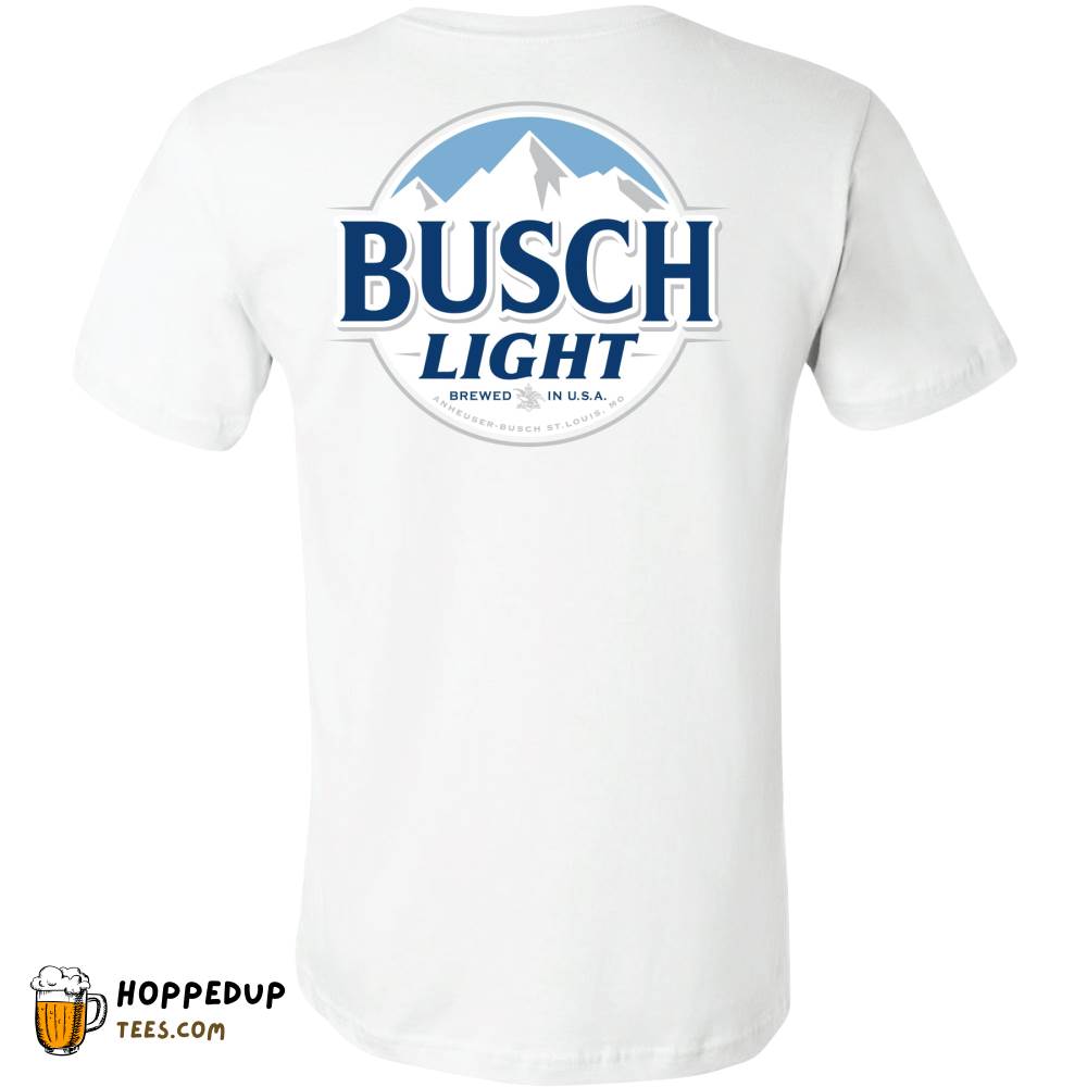 Busch Light Beer Logo White Tee HU