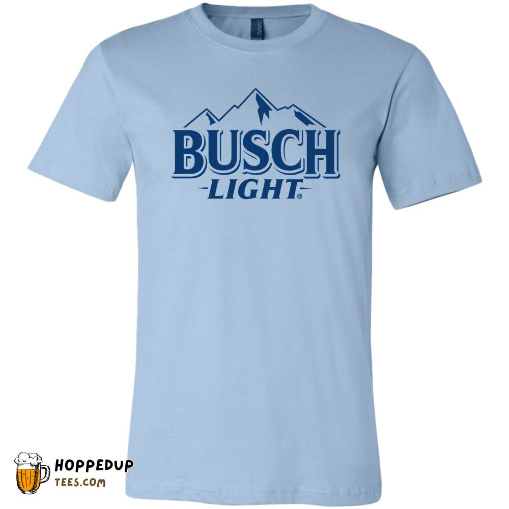 Busch Light Beer Mtn Logo Light Blue Tee HU