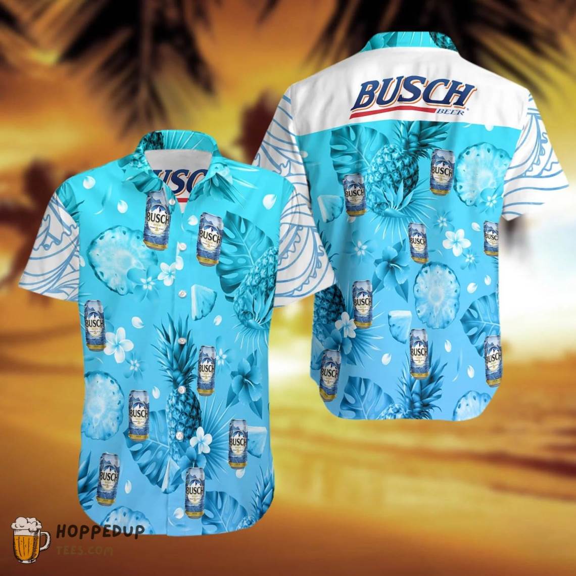 Busch Light Beer Pineapple Hawaiian Shirt