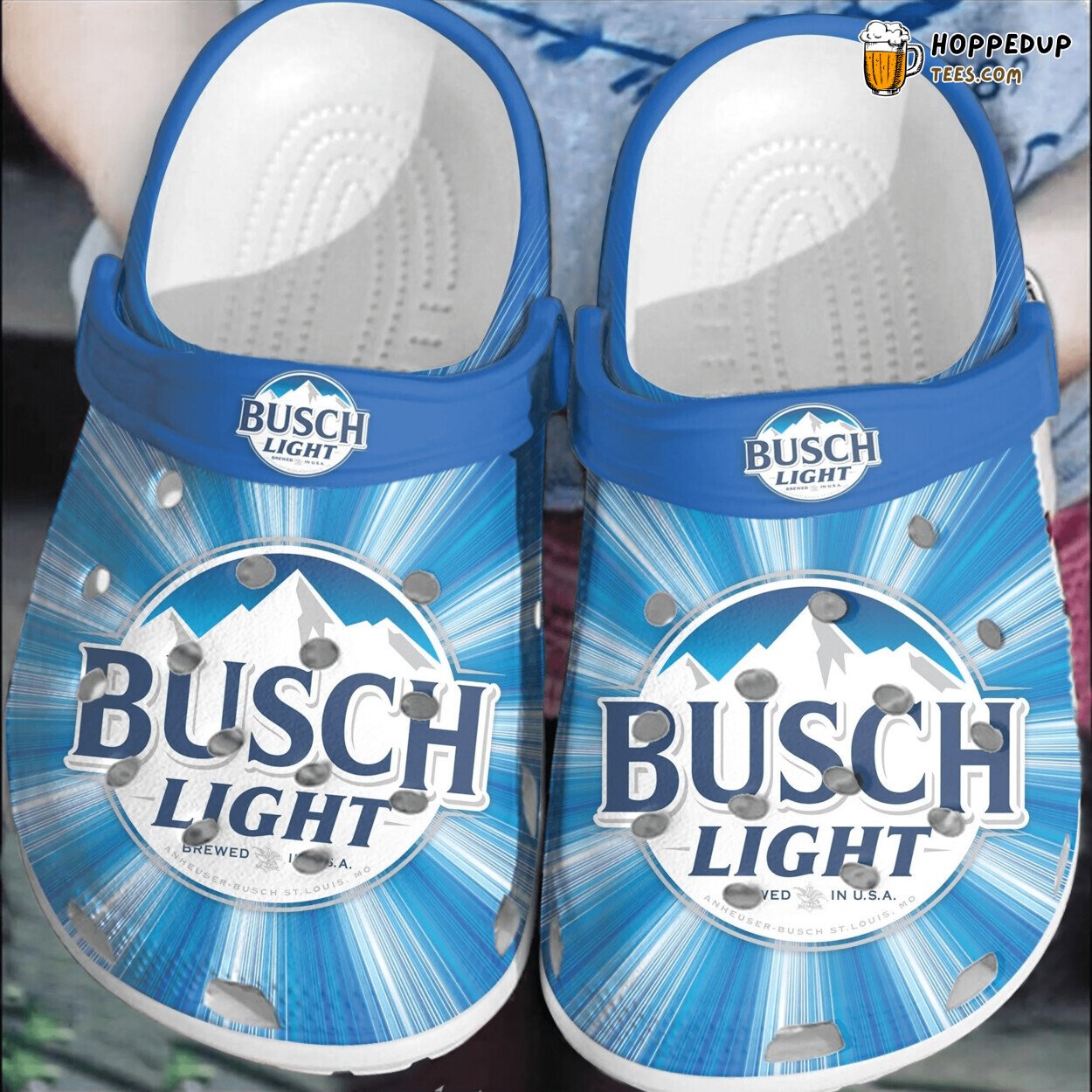 Busch Light Beer Theme Comfortable Clogs Shoes Casual Wear