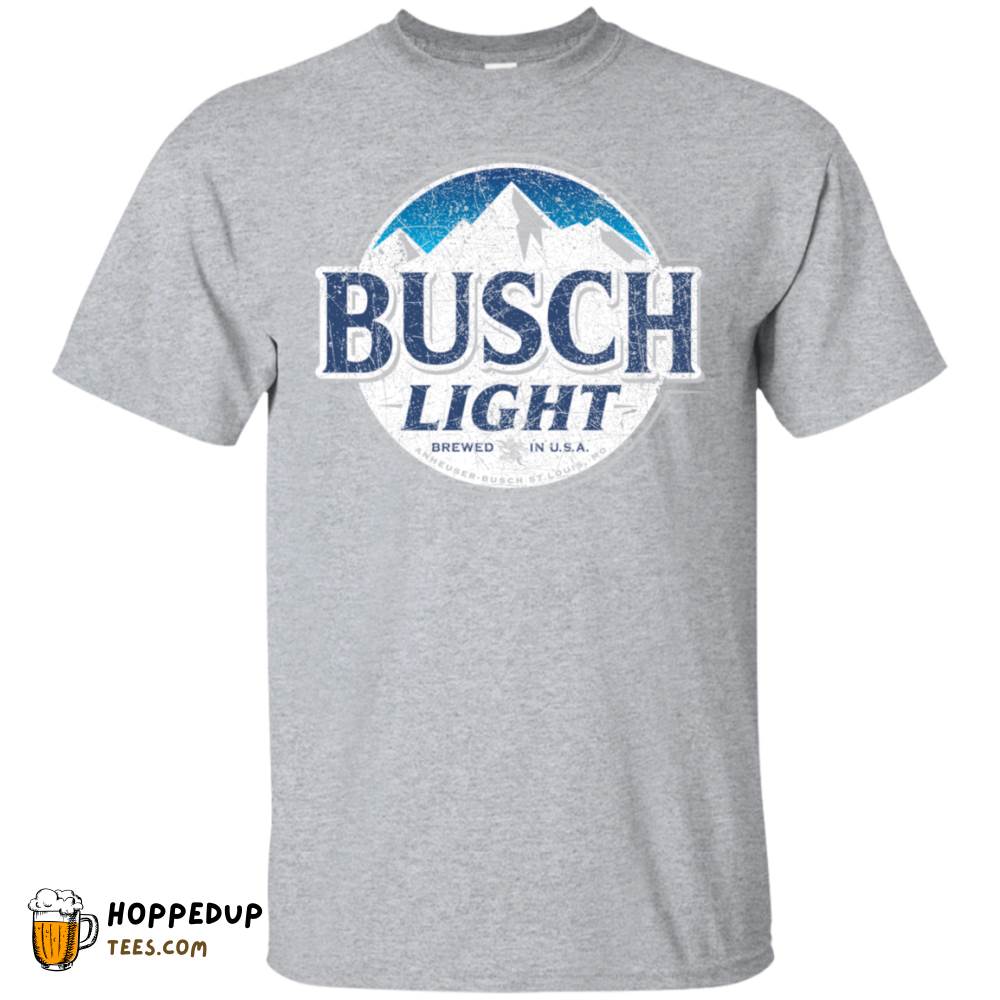 Busch Light Color Worn Label Pattern T-Shirt HU
