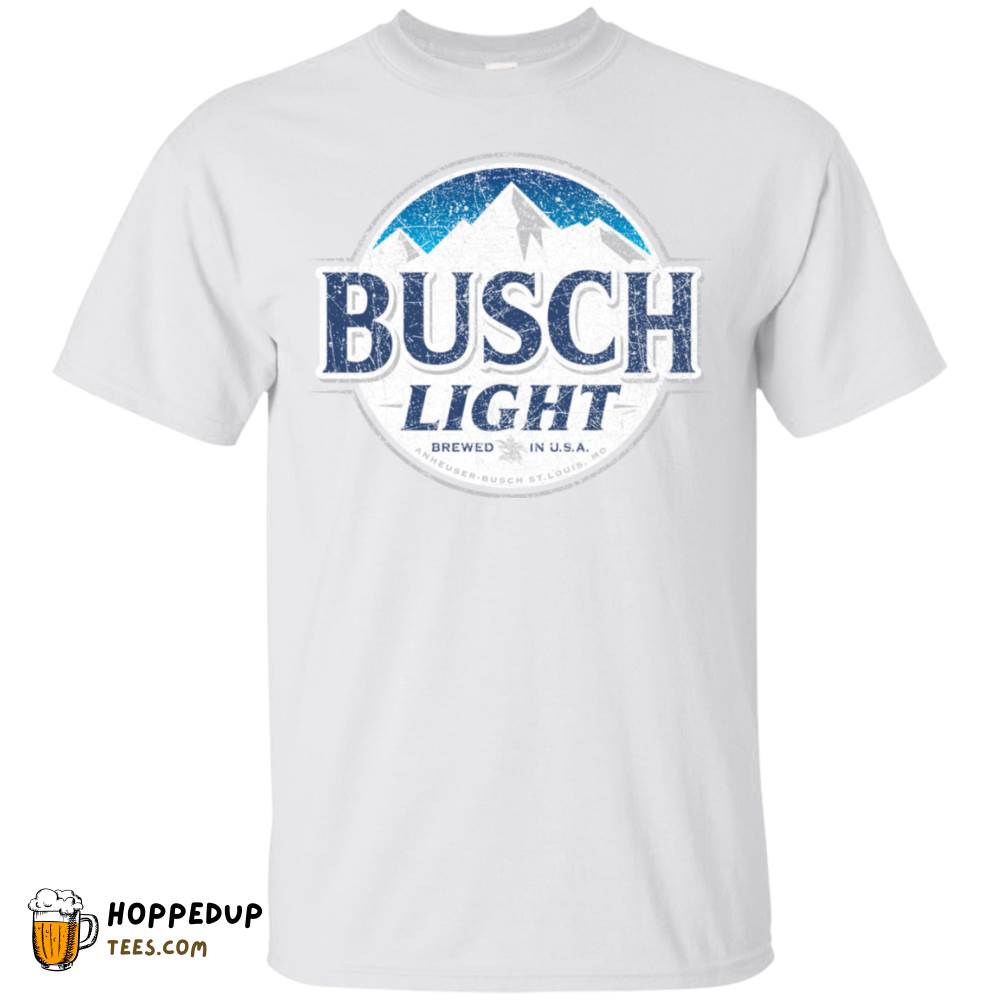 Busch Light Color Worn Label Pattern T-Shirt HU