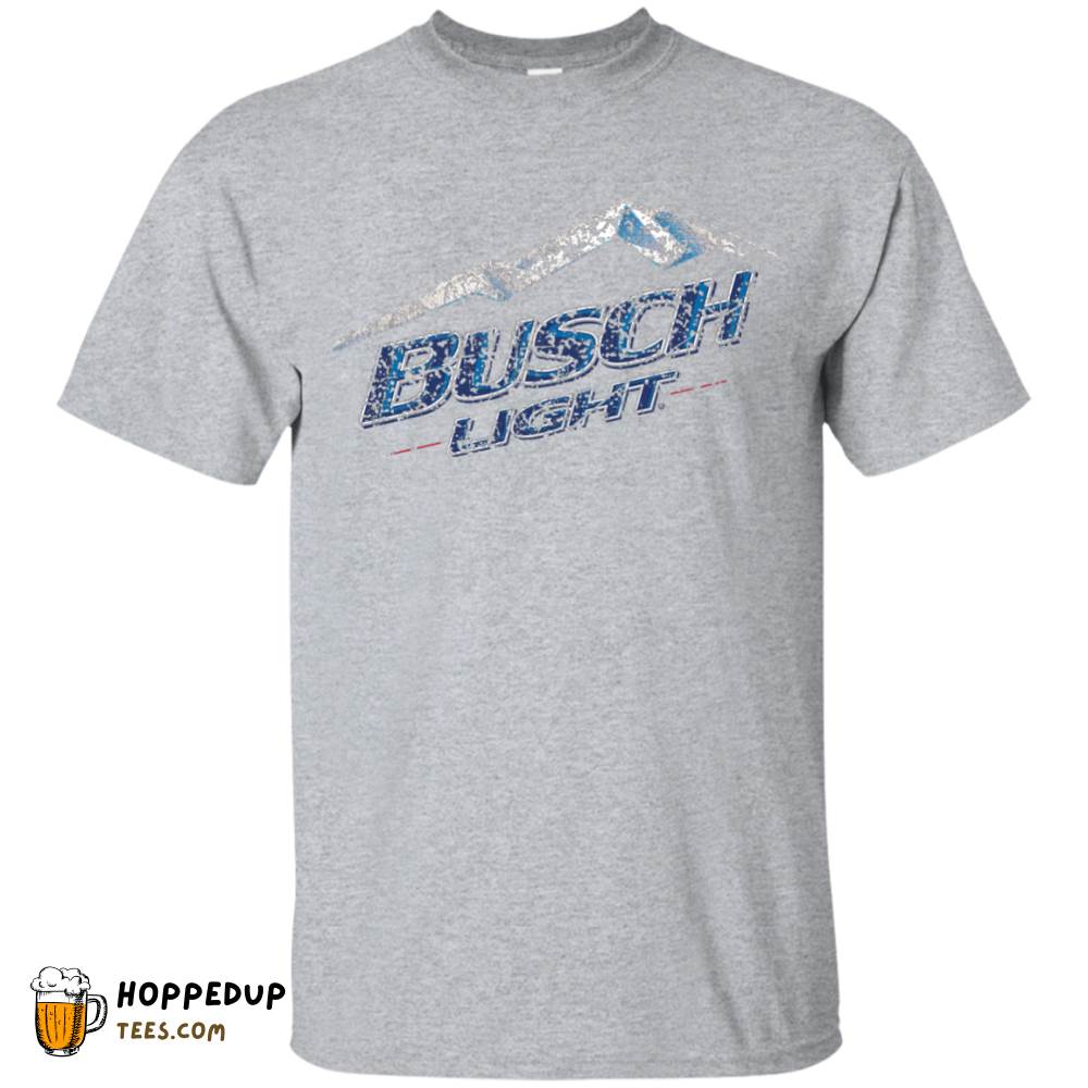 Busch Light Colorful Worn Label Pattern T-Shirt HU