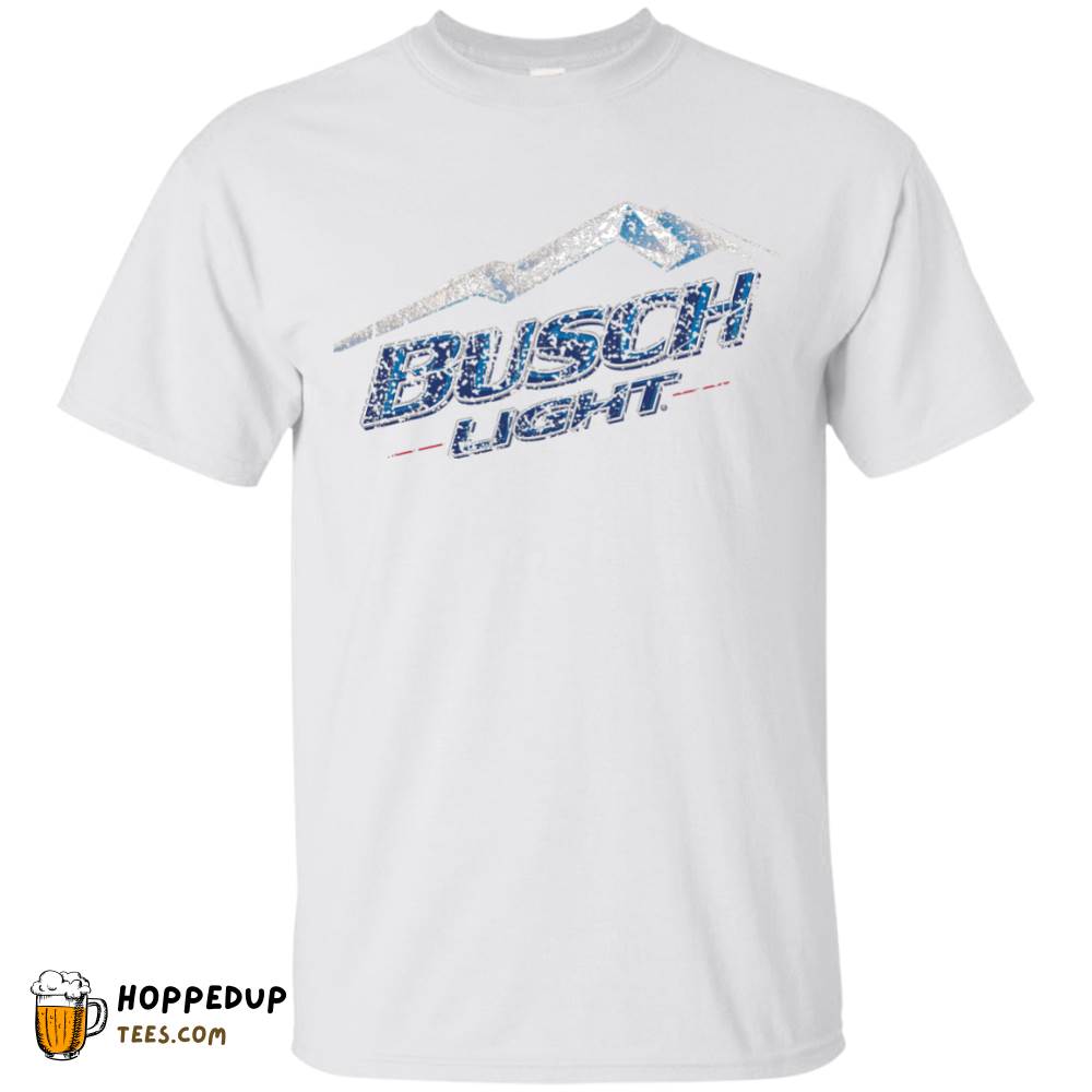 Busch Light Colorful Worn Label Pattern T-Shirt HU