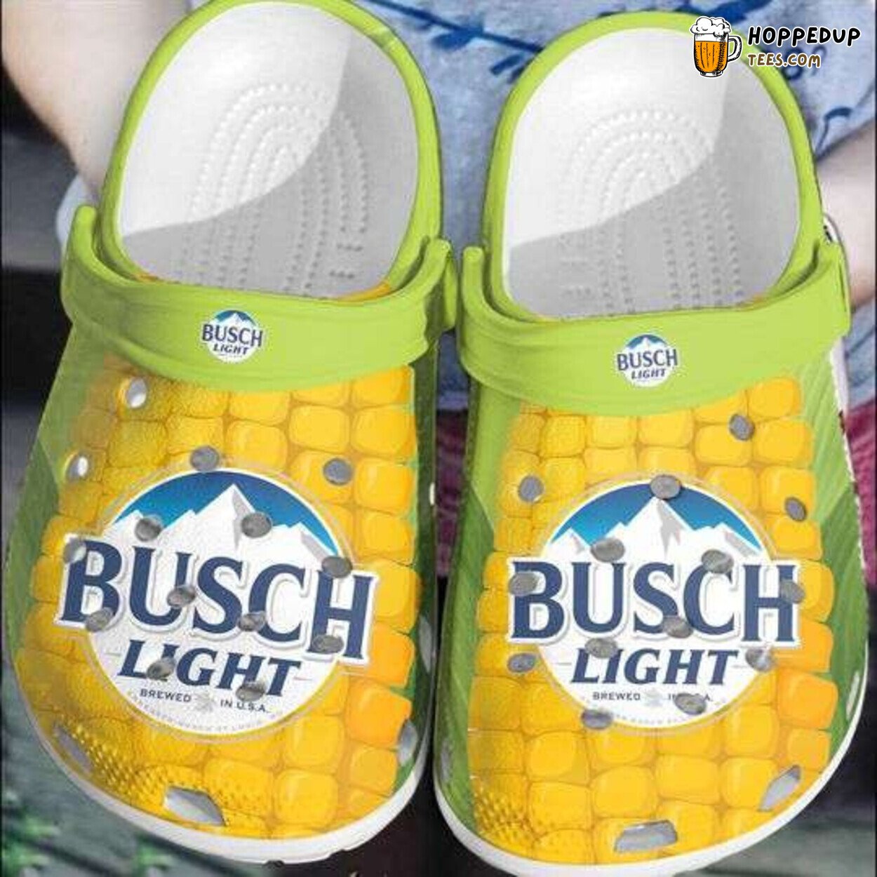 Busch Light Corn Beer Lovers Clog Shoes Casual Comfortable Theme
