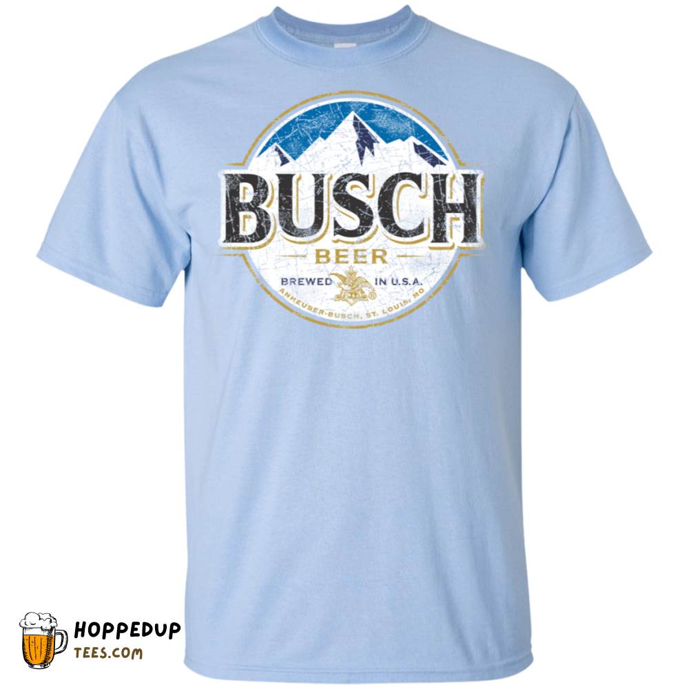 Busch Light Distinct Worn Label Pattern T-Shirt HU