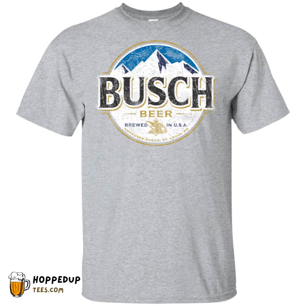 Busch Light Distinct Worn Label Pattern T-Shirt HU