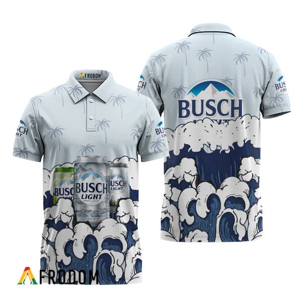Busch Light Embracing The Summer Waves Polo Shirt HU