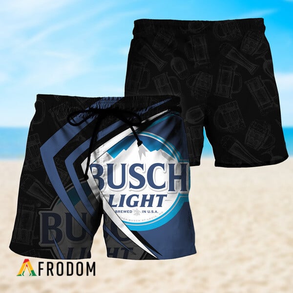 Busch Light Esport Doodle Hawaiian Shorts HU