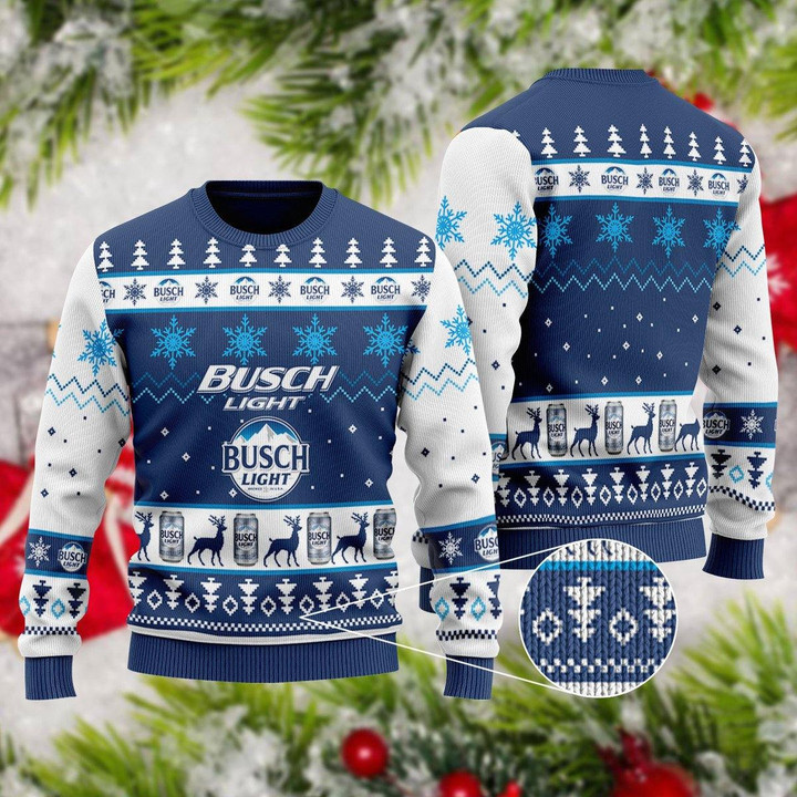 Busch Light Festive Christmas Knit Sweater HU