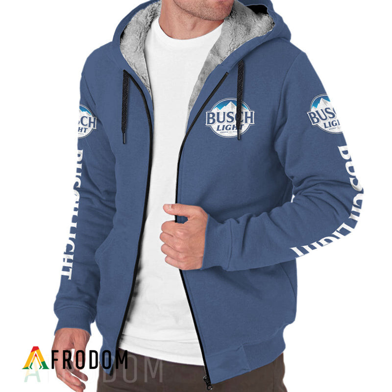 Busch Light Fleece Zip Up Hoodie HU