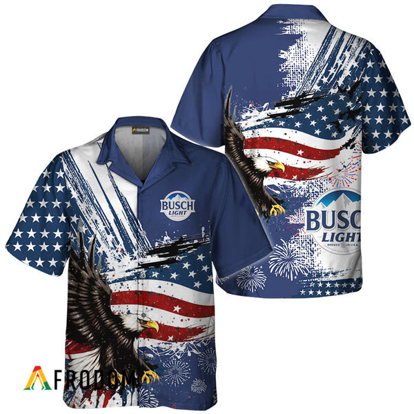 Busch Light Fourth Of July Eagle Hawaiian Shirt HU