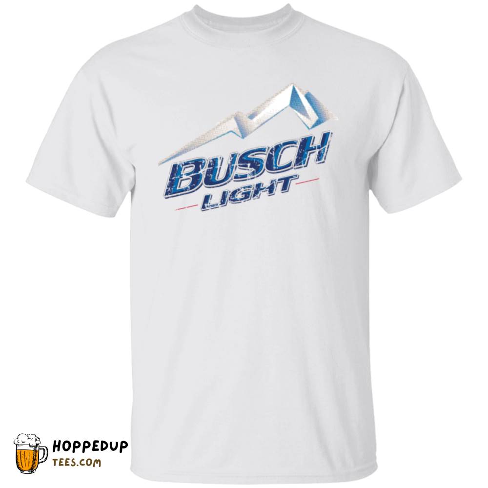 Busch Light Gray Worn Label Pattern Custom Tee HU