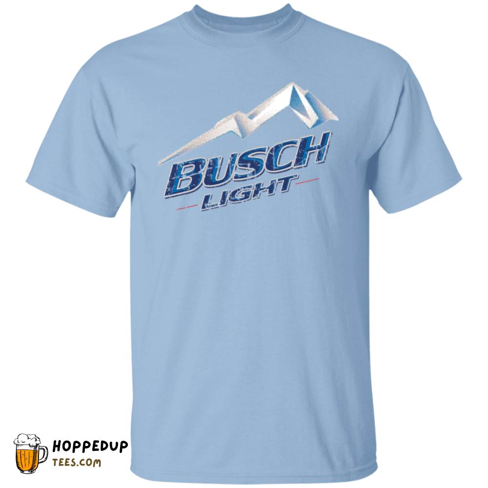 Busch Light Gray Worn Label Pattern Custom Tee HU