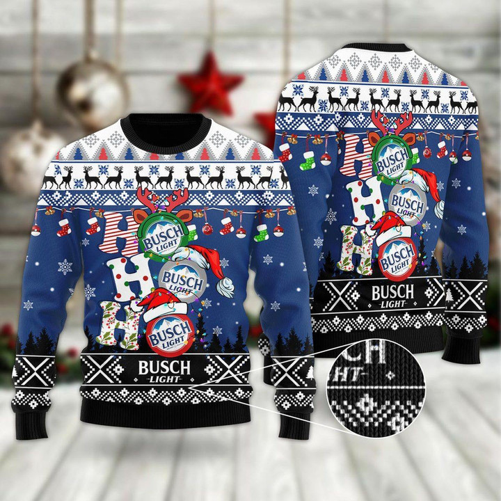 Busch Light Hohoho Ugly Christmas Sweater HU
