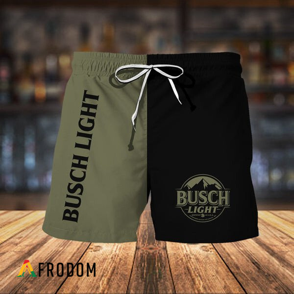 Busch Light Inspired Basic Hawaiian Shorts Style HU