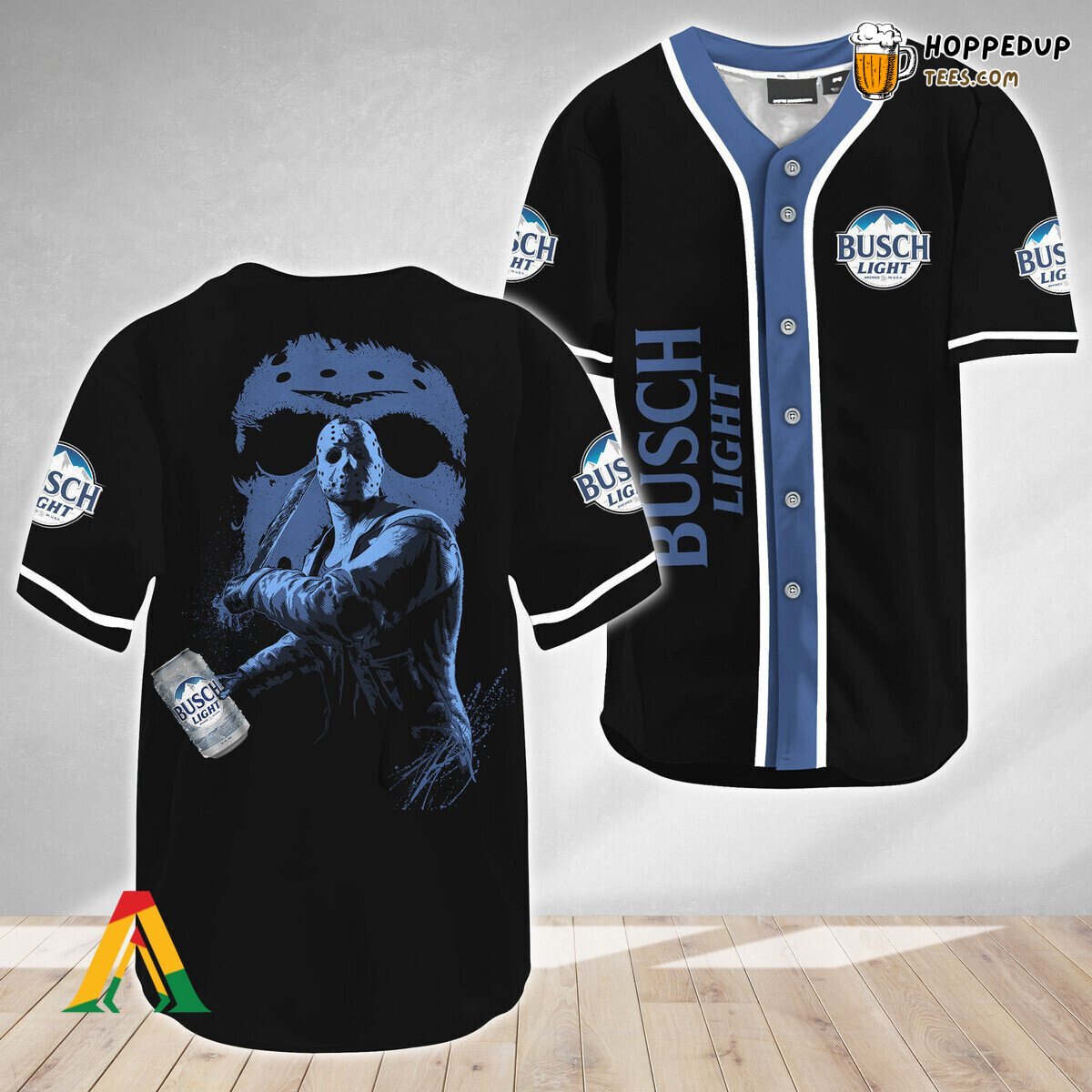 Busch Light Inspired Jason Voorhees Friday The 13th Baseball Jersey