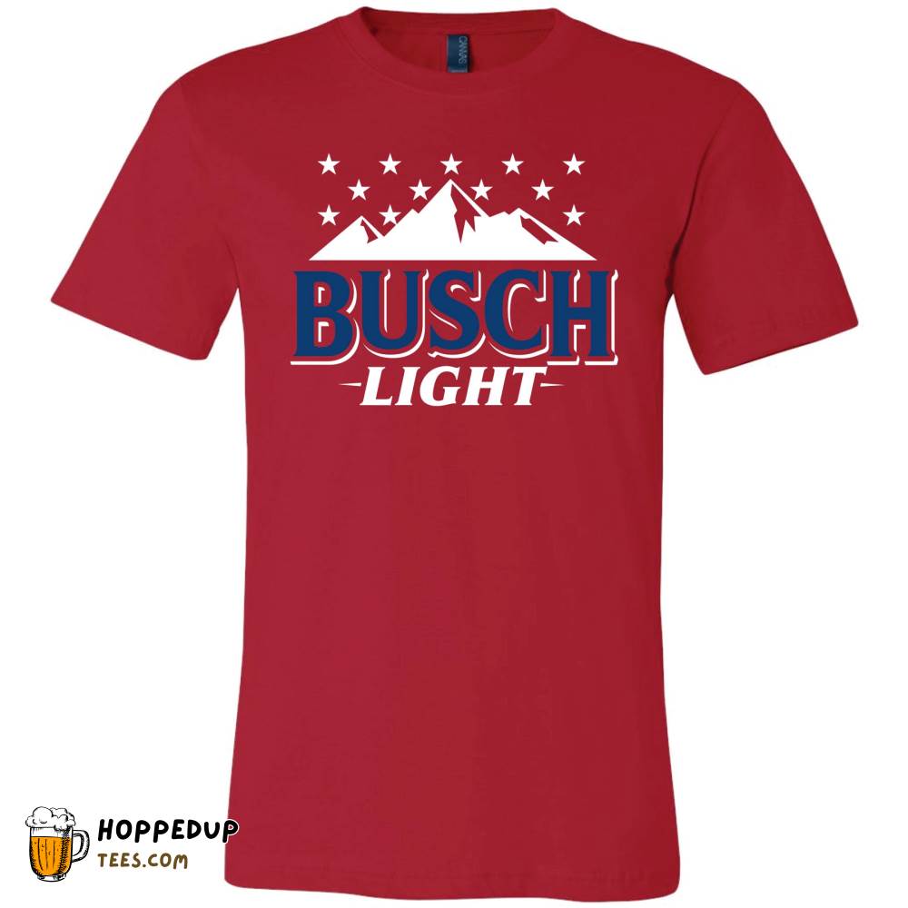 Busch Light Mountain Stars T-Shirt Red HU