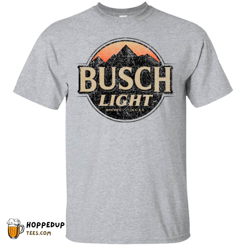 Busch Light Multicolor Worn Label Pattern Tee HU