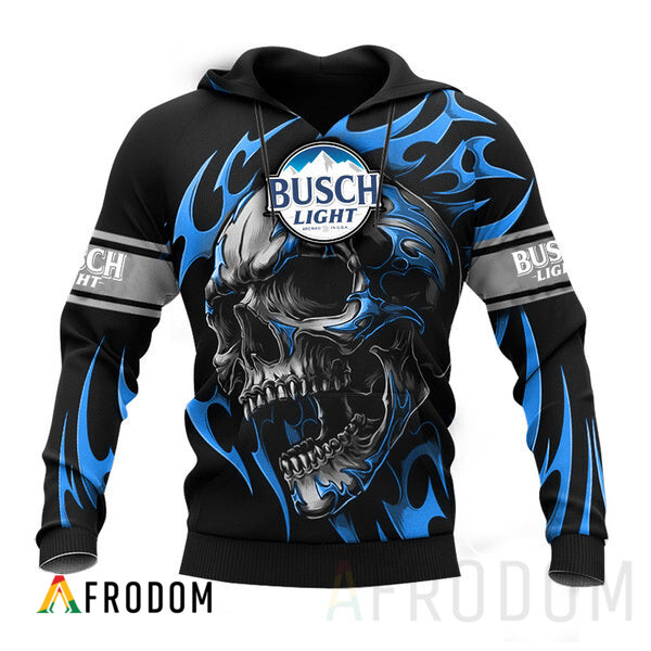 Busch Light Skull Design Basic Hoodie HU Edition