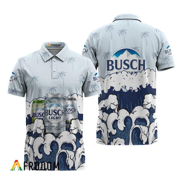 Busch Light Summer Waves Polo Shirt HU