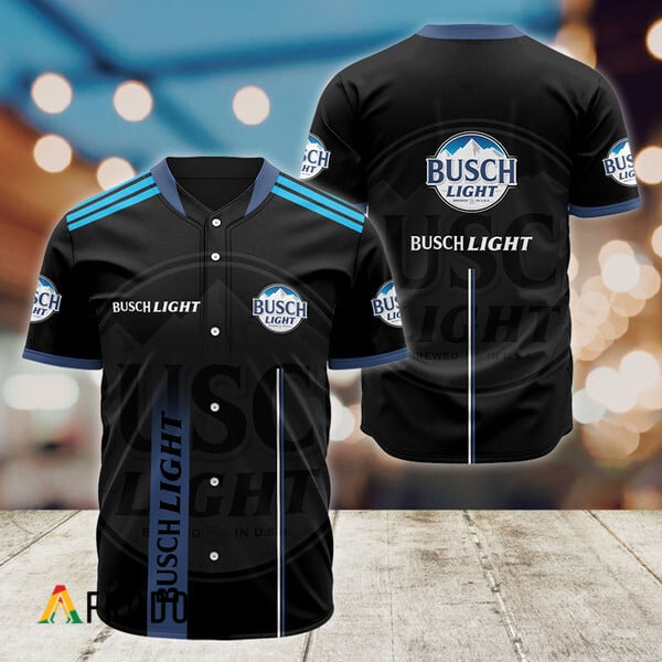 Busch Light Themed Black Label Baseball Jersey HU