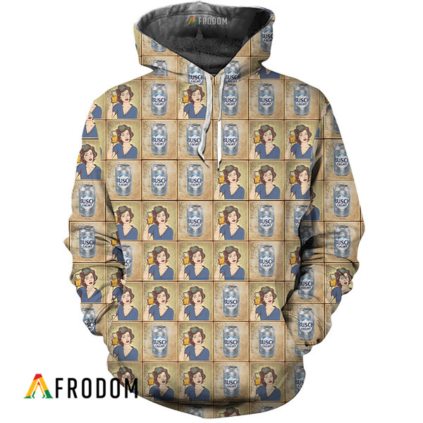 Busch Light Themed Cozy Mom’s Beer Hoodie HU