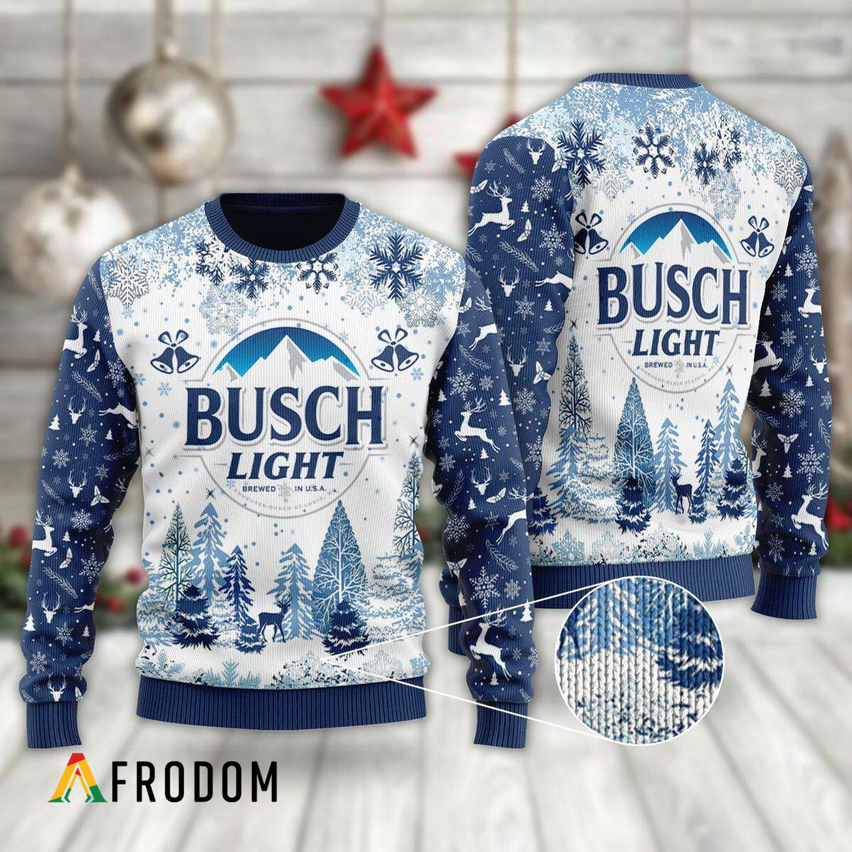 Busch Light Ugly Christmas Sweater HU