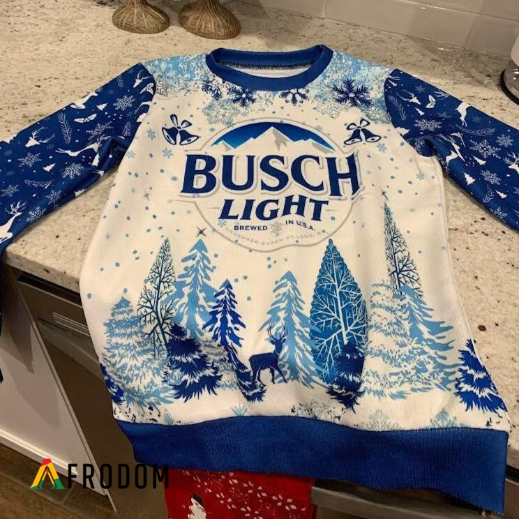Busch Light Ugly Christmas Sweater HU