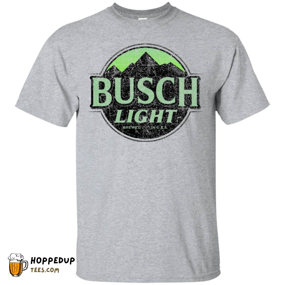 Busch Light Unique Worn Label Pattern Tee HU