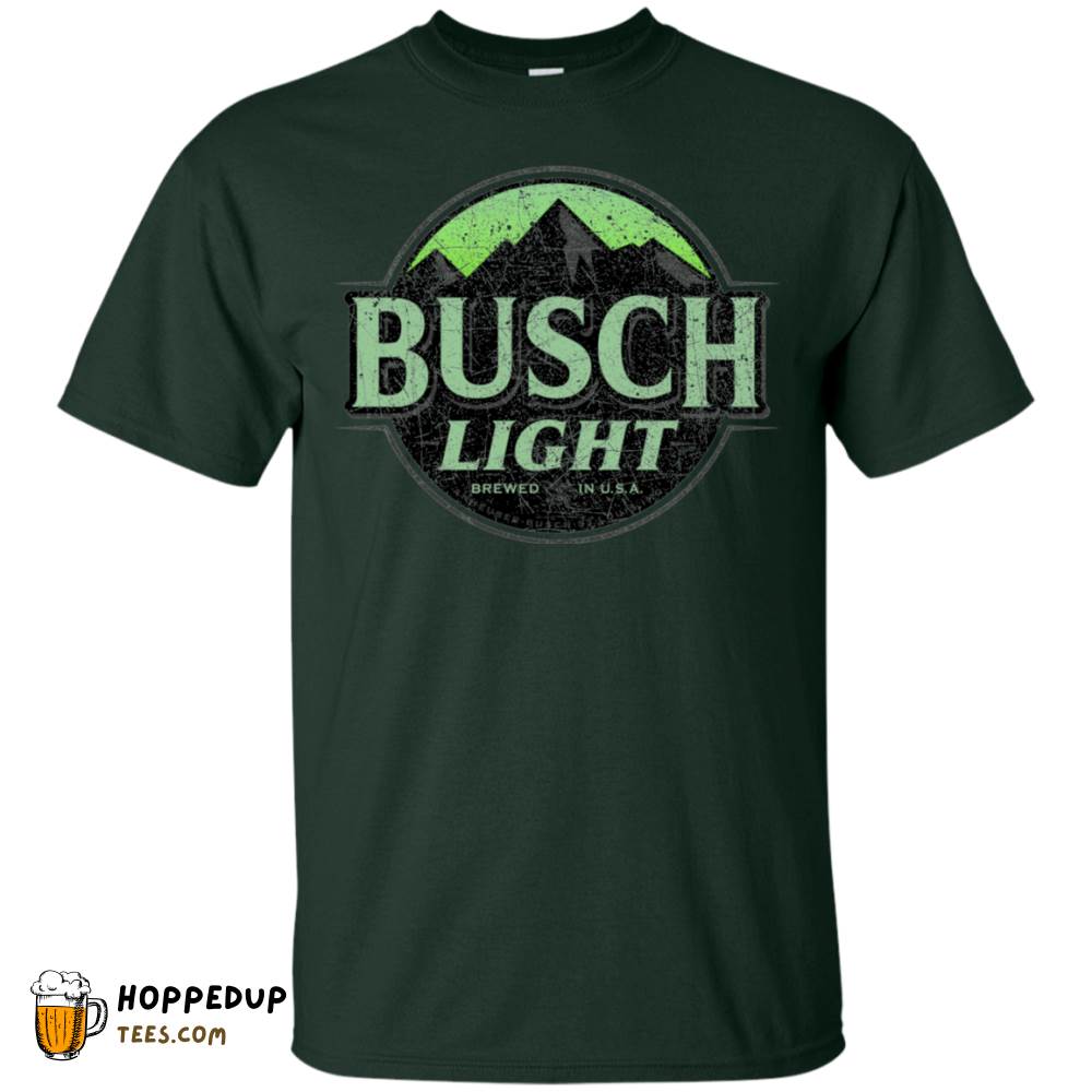 Busch Light Unique Worn Label Pattern Tee HU