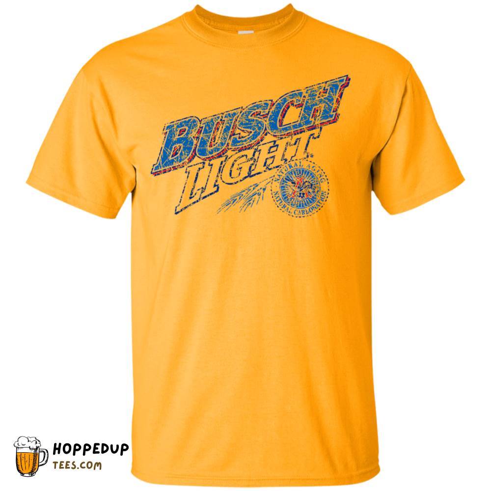 Busch Light Vibrant Worn Label Pattern Tee HU