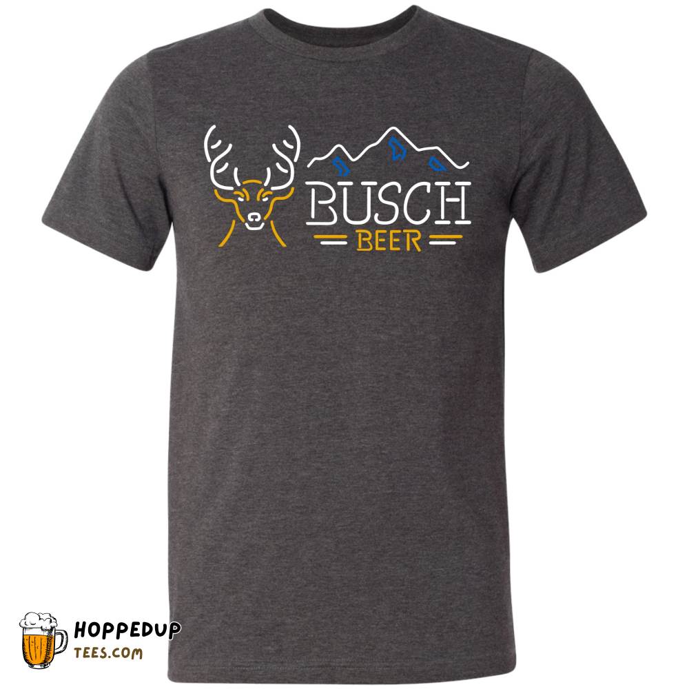 Busch Neon Deer Dark Heather T-Shirt Eye-catching HU