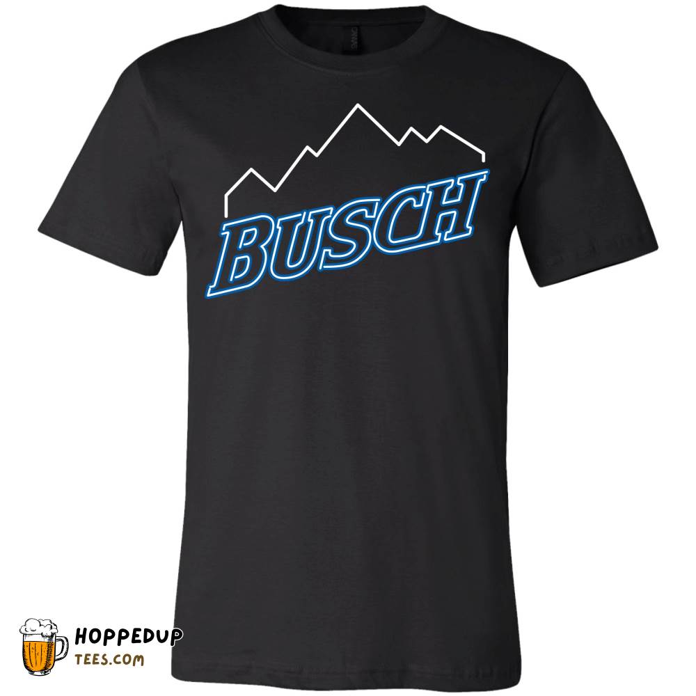 Busch Neon Mountains Black T-Shirt Vibrant Style HU Busch Neon Mountains Black T-Shirt Vibrant Style HU