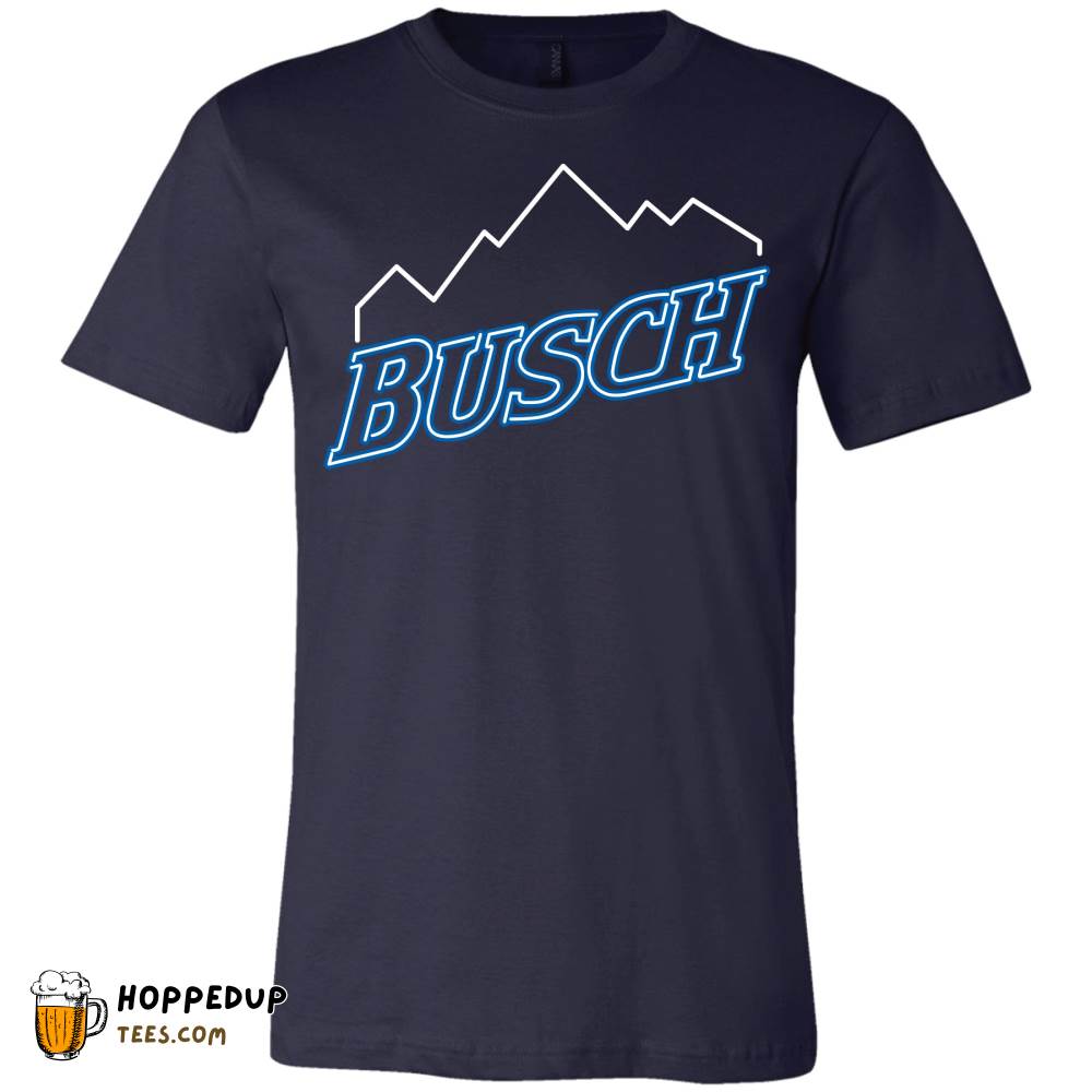 Busch Neon Mountains Black T-Shirt Vibrant Style HU
