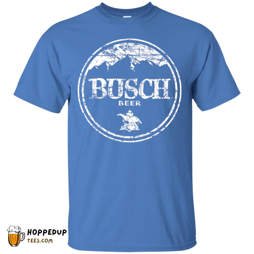 Busch White Round Worn Pattern Custom Tee HU