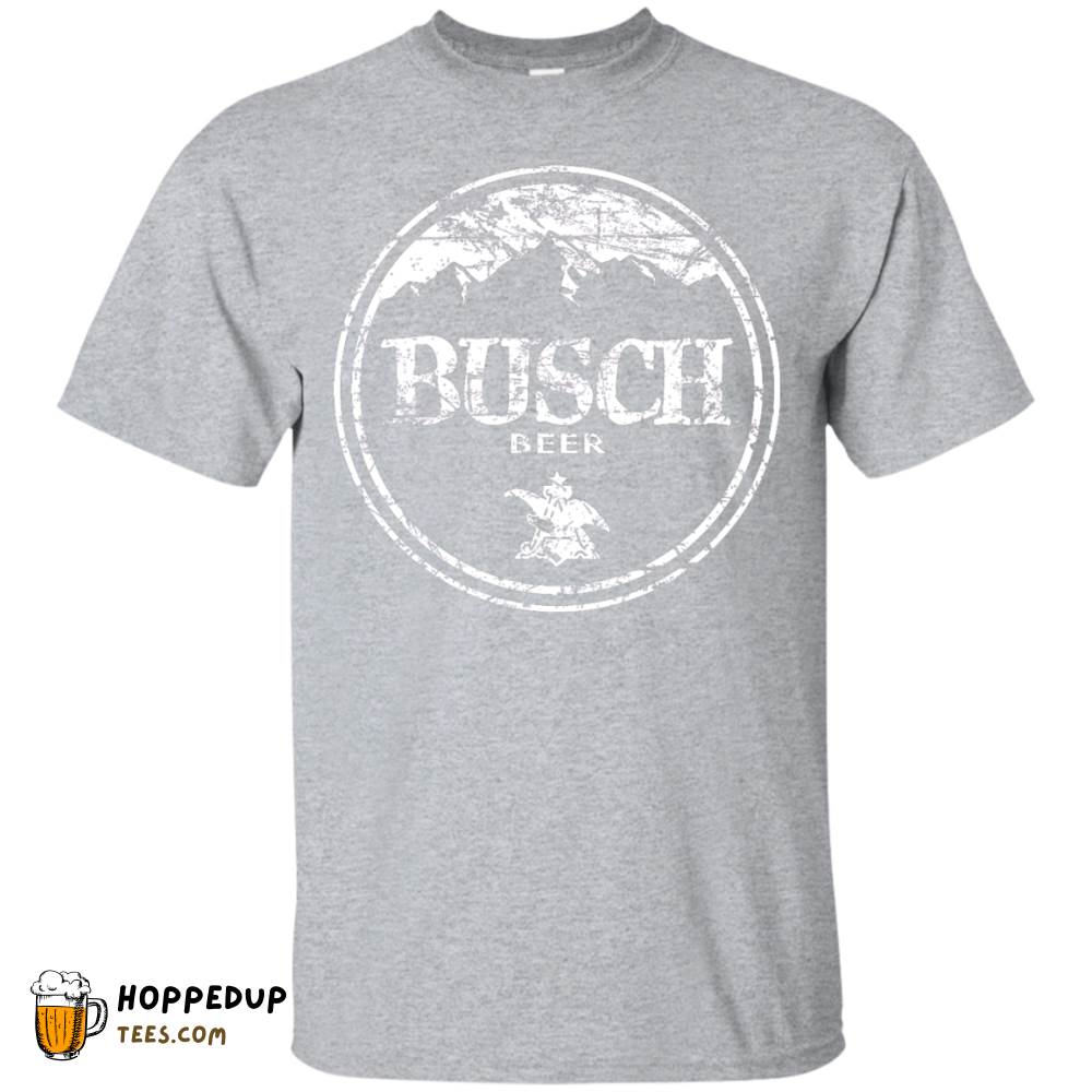 Busch White Round Worn Pattern Custom Tee HU