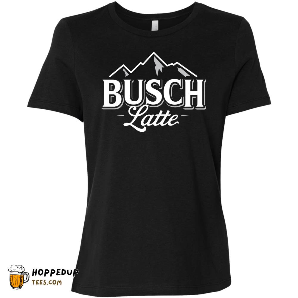 BuschLatte Type Logo Ladies T-Shirt Navy HU