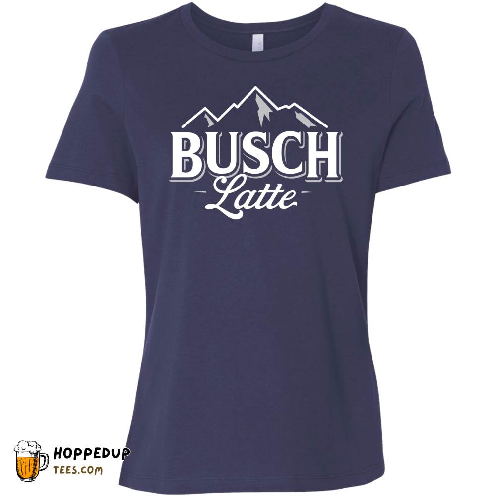 BuschLatte Type Logo Ladies T-Shirt Navy HU