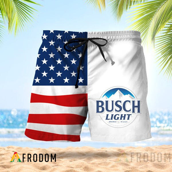 BuschLight FourthOfJuly Hawaiian Shorts HU