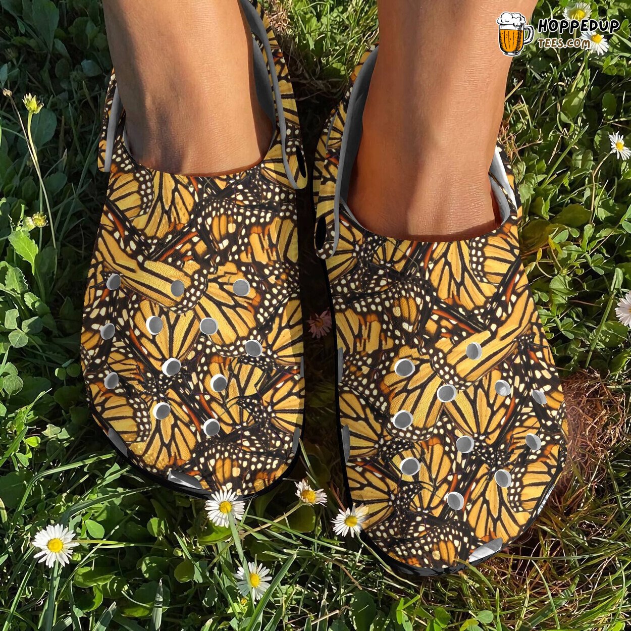 Butterflies Artist Croc Shoes Vibrant Butterfly Design Mother Day Gifts