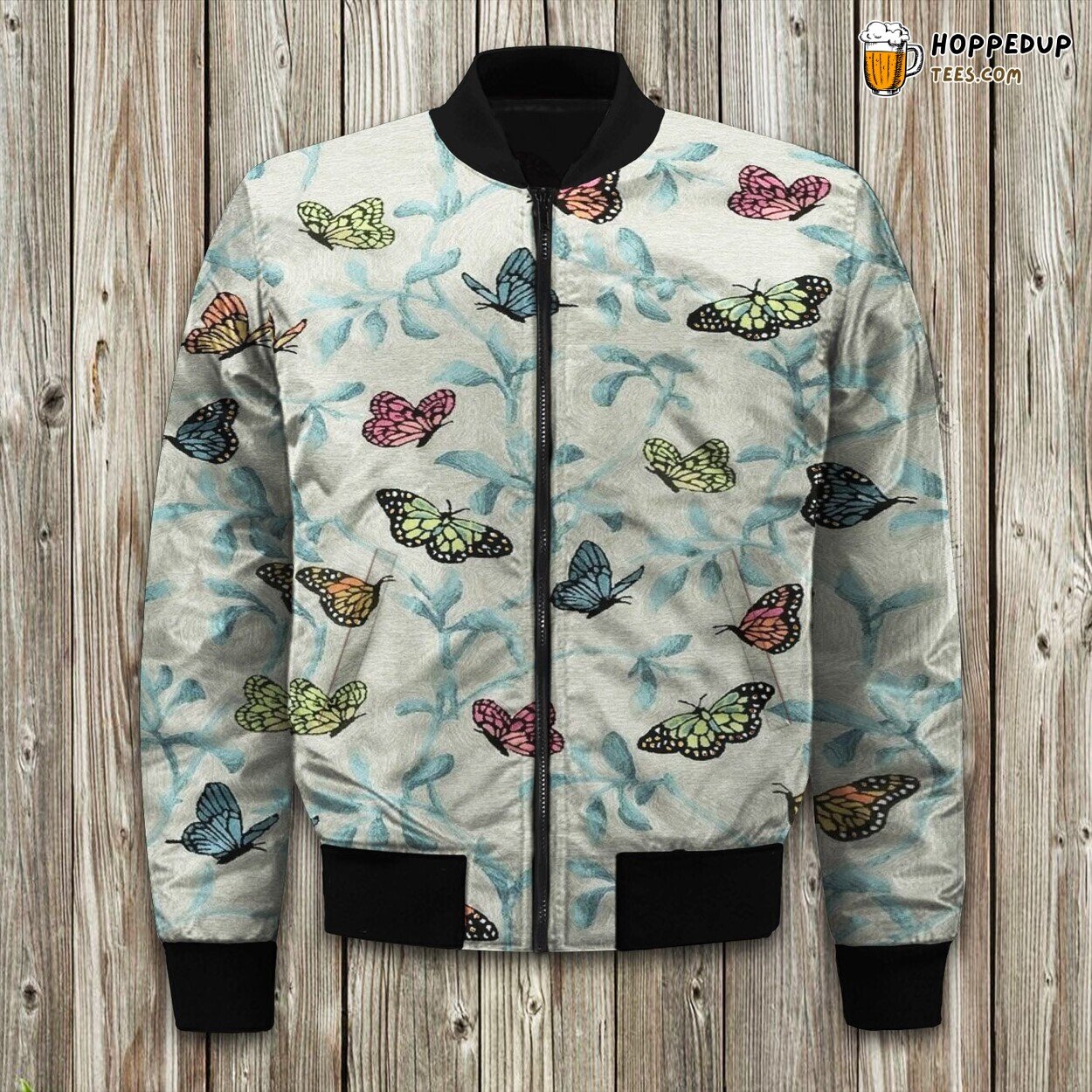 Butterflies On Tree Bomber Jacket