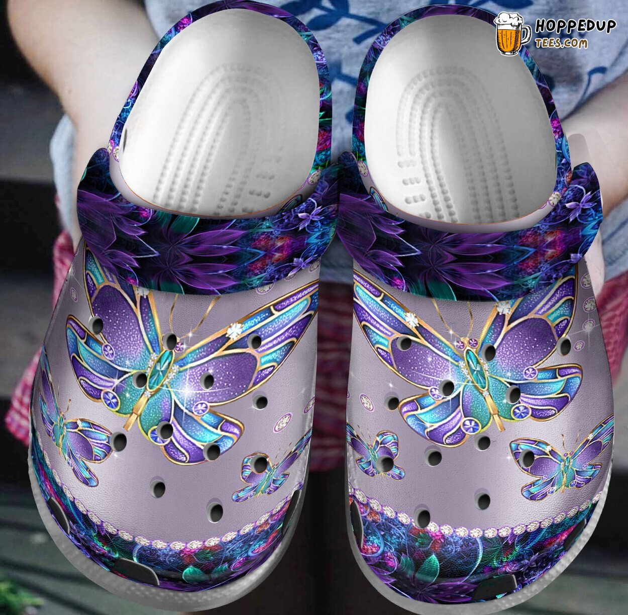 Butterflies Wind Women Butterfly Mother Day Grandma Gift Clogs