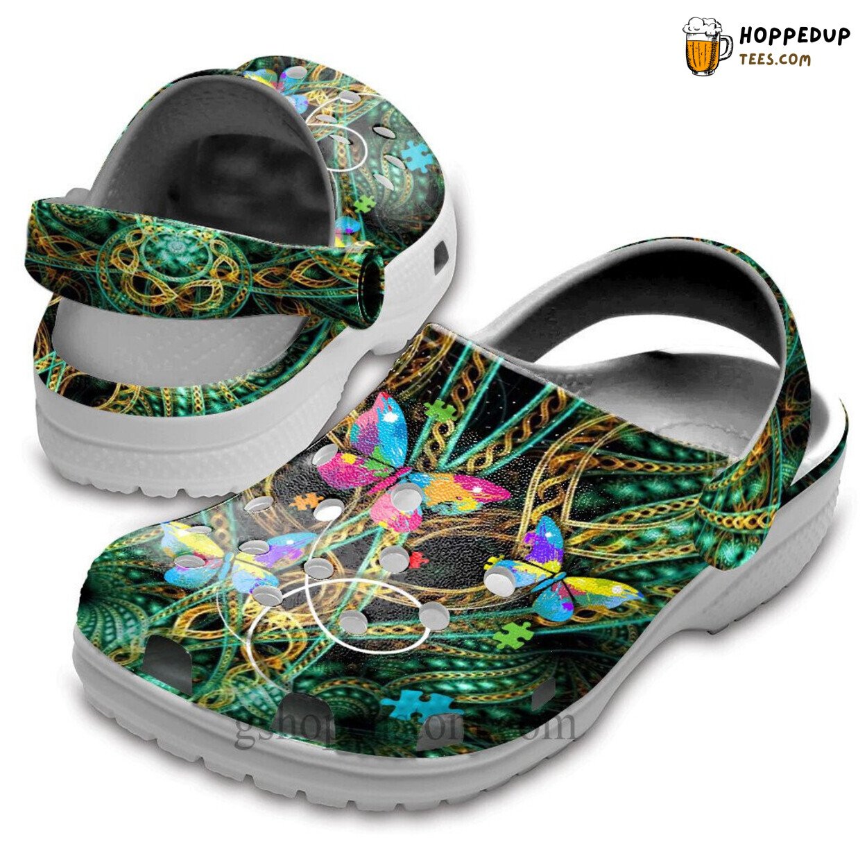 Butterfly Autism Flower Hippie Be Kind Women Comfortable Clogs
