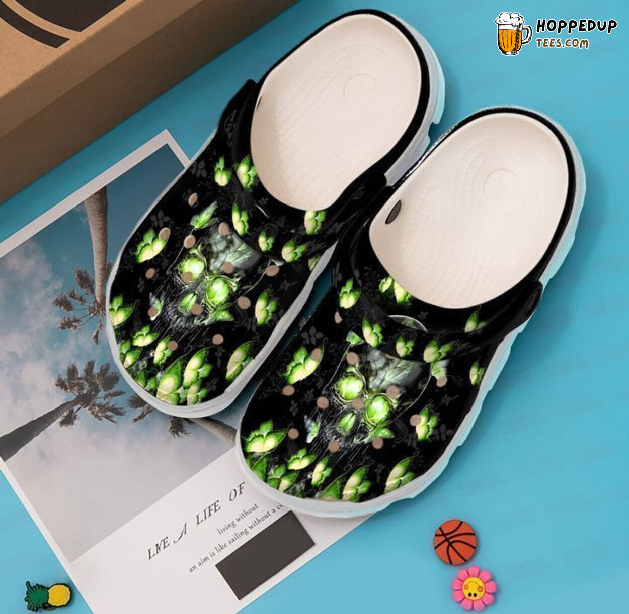 Butterfly Butterflies Classic Themed Comfortable Unique Clogs Shoes