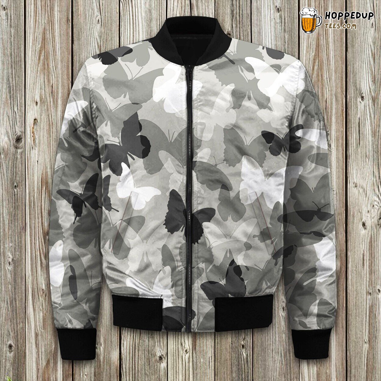 Butterfly Camouflage Bomber Jacket