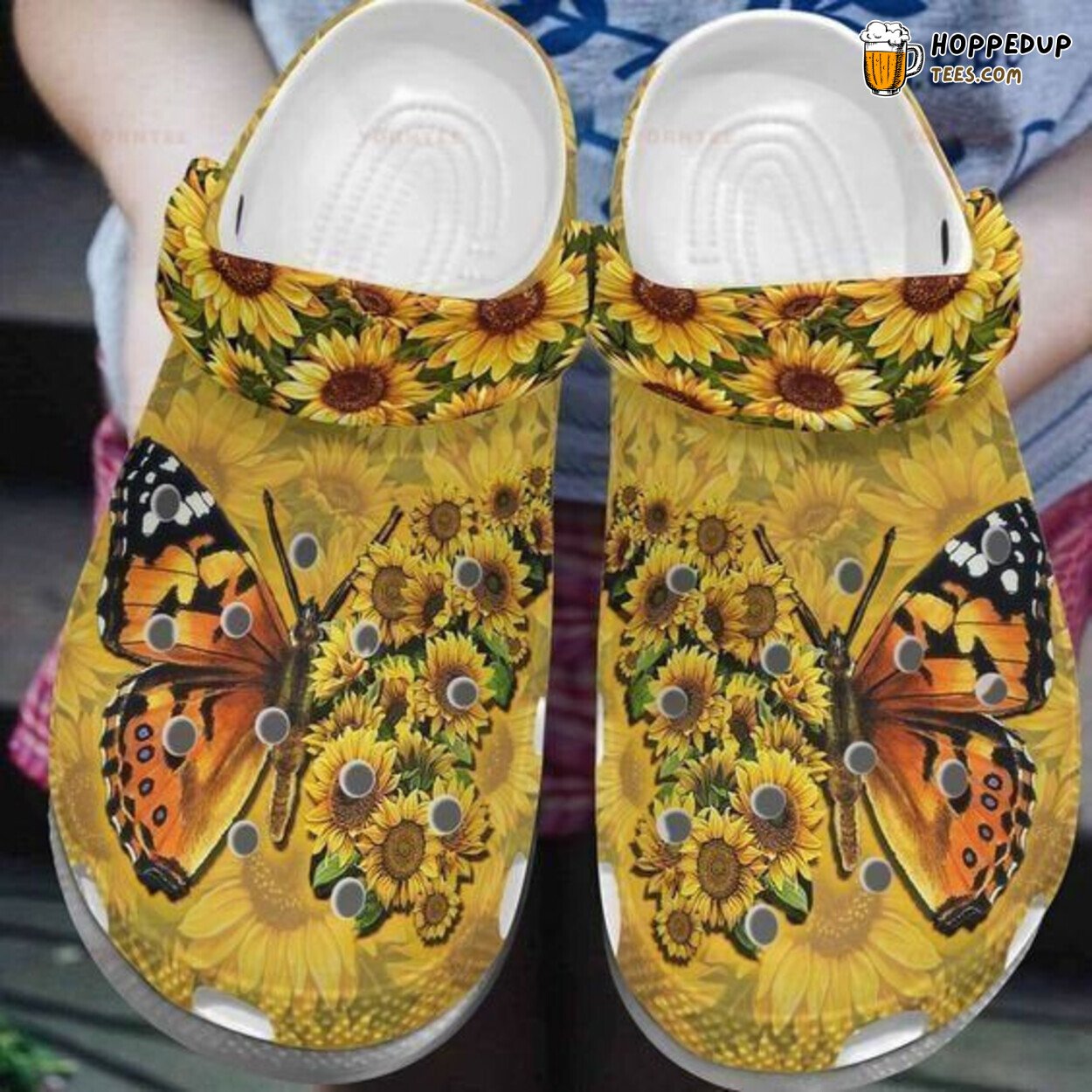 Butterfly Flower Rubber Clogs Shoes Perfect Gift Comfy Lover Footwear